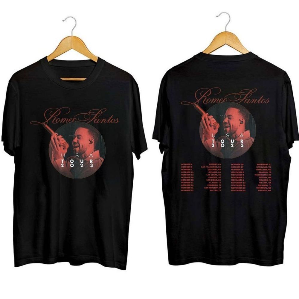 Romeo Santos Formula Vol 3 Tour Bachata 2 Sided Fan T-Shirt